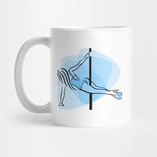 Pole Dancer Blue Mug